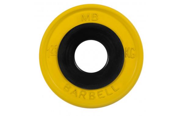 Диск олимпийский d51мм евро-классик MB Barbell MB-PltCE-1,25 1,25 кг желтый 600_380