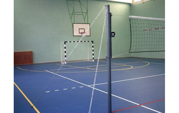 Стойки волейбольные на растяжках с механическим натяжениям сетки (пара) Atlet IMP-A26 600_380