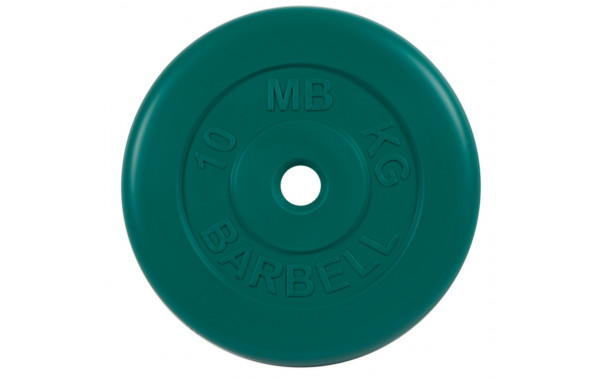 Диск обрезиненный d31мм MB Barbell MB-PltC31-10 10 кг зеленый 600_380