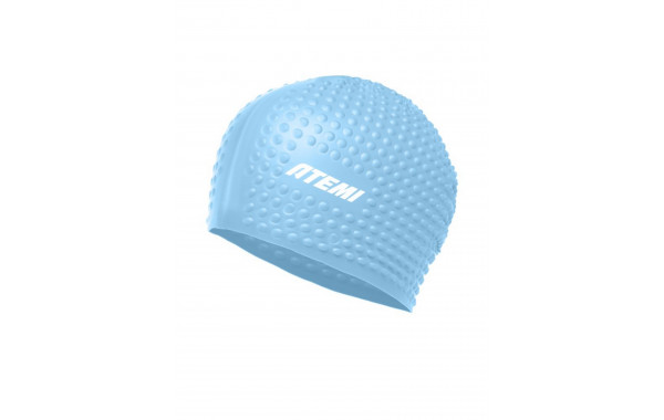 Шапочка для плавания Atemi bubble cap Light blue FBC1LBE голубой 600_380