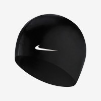 Шапочка для плавания Nike Solid Silicone, 93060011, FINA Approved, Черный, силикон