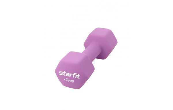 Гантель неопреновая Star Fit DB-201 4 кг, фиолетовый пастель 600_380