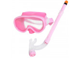 Набор для плавания маска+трубка Sportex E33114-6 розовый, (ПВХ)