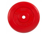 Диск обрезиненный d26мм MB Barbell MB-PltC26-25 25 кг красный