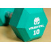 Гантель YouSteel PU 10 кг зеленая 75_75