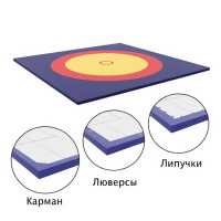 Борцовский ковер 12х12м 2-3 цвета НПЭ 5см DSFight