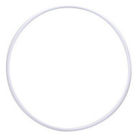 Обруч гимнастический НСО пластиковый d60см MR-OPl600 белый, под обмотку (продажа по 5шт) цена за шт