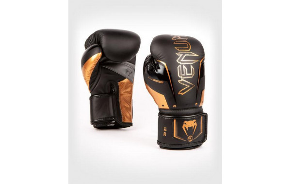 Перчатки Venum Elite Evo 04260-137-12oz черный\бронзовый 600_380