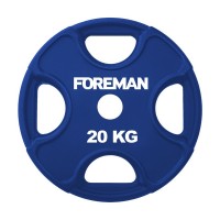 Диск олимпийский обрезиненный Foreman PRR, 20 кг PRR-20KG Синий