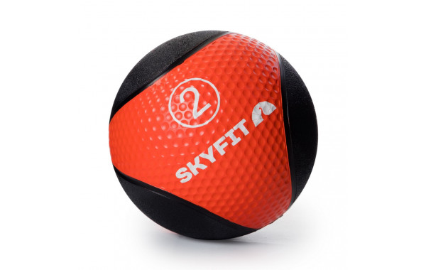 Медицинский мяч 2 кг SkyFit SF-MB2k черный-красный 600_380