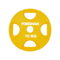 Диск уретановый Foreman X-Training D50 мм 15 кг FM\UPX-15KG\YL цветной