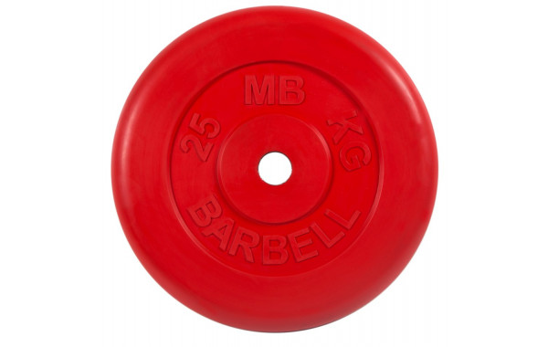 Диск обрезиненный d31мм MB Barbell MB-PltC31-25 25 кг красный 600_380