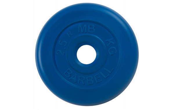 Диск обрезиненный d31мм MB Barbell MB-PltC31-2,5 2,5 кг синий 600_380