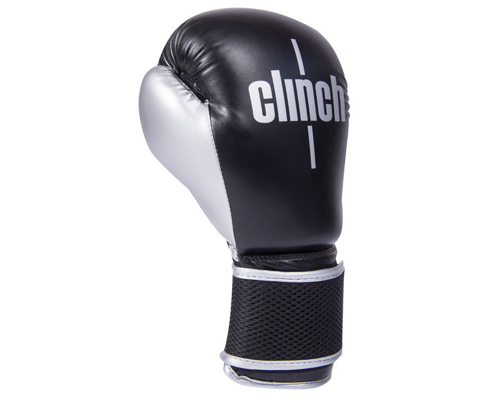 Боксерские перчатки Clinch Aero C135 черно/серебристые 12oz 978_800