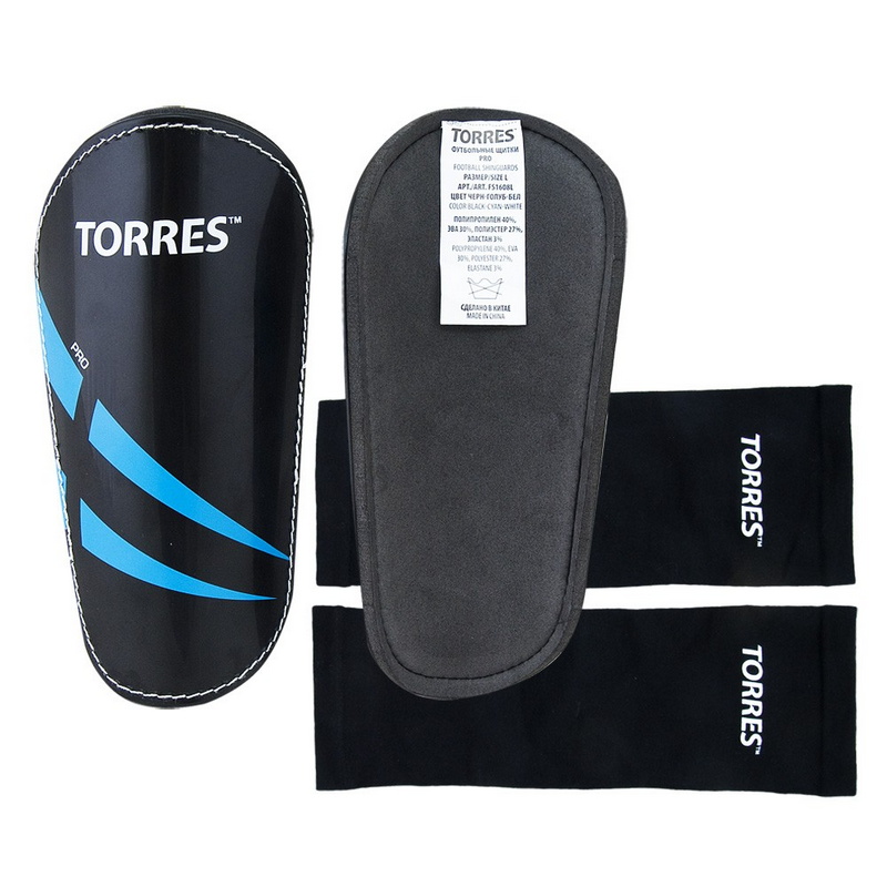 Щитки профессиональные Torres Pro FS1608M черно-сине-белый 800_800