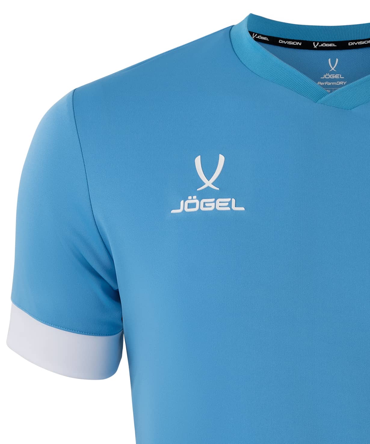 Футболка игровая Jogel DIVISION PerFormDRY Union Jersey, голубой/белый/белый 1230_1476