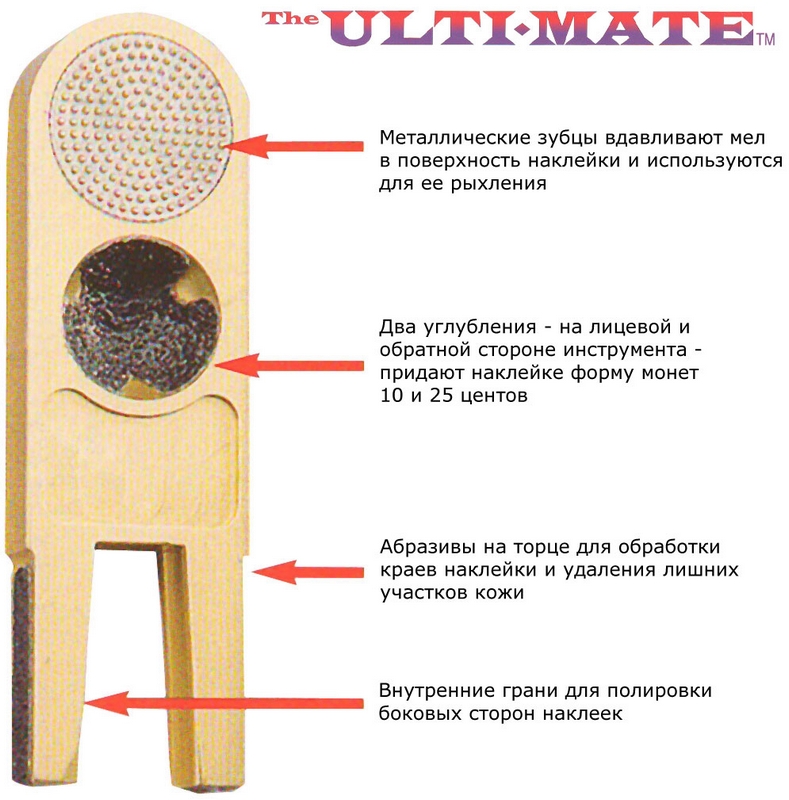 Инструмент для обработки наклейки Ulti-Mate Cue Tip Tool фиолетовый 789_800