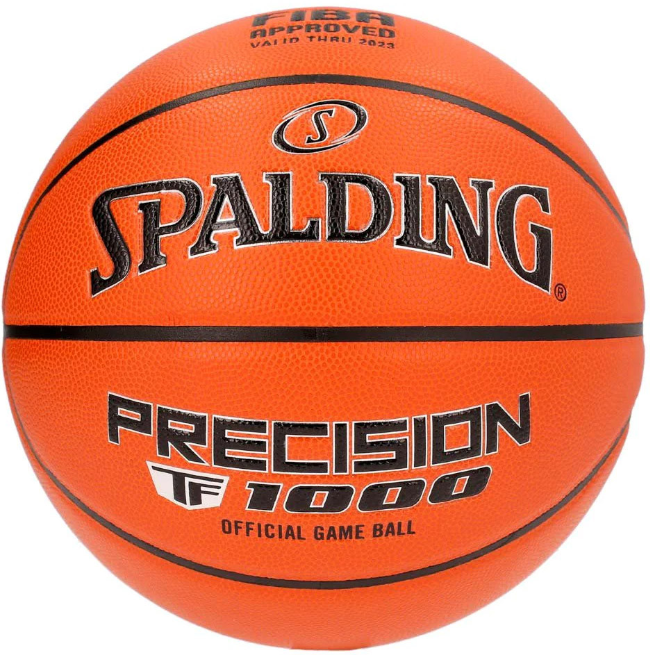 Мяч баскетбольный Spalding TF-1000 Precision 77526z, р.7, FIBA Appr, zK-композит, нейл.корд, кор-чер-серебр 943_943