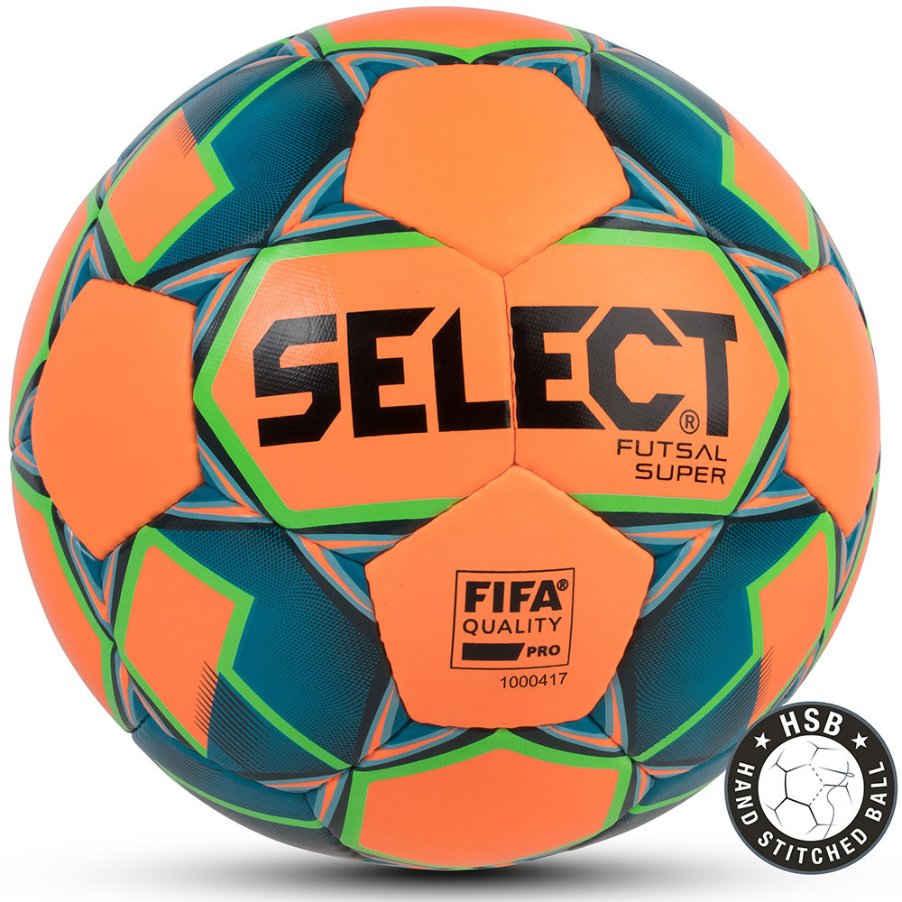 Мяч футзальный Select Futsal Super FIFA, 3613446662, р.4, FIFA Pro, ПУ, руч.сш, оранж. 1000_1000