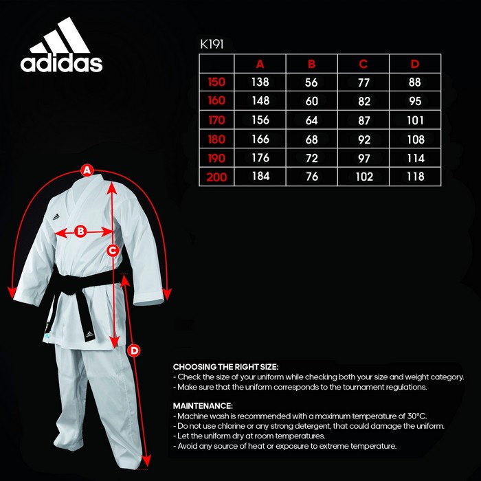 Кимоно для карате Adidas AdiLight WKF белое K191SK 700_700