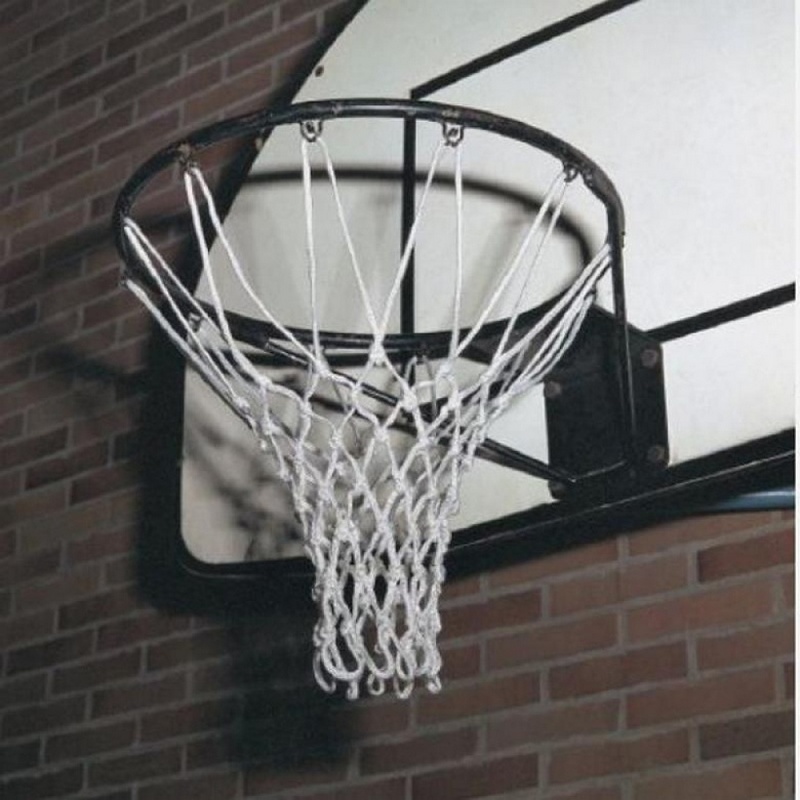 Сетка баскетбольная нить 4,5 мм веревка белая ФСИ 090245 800_800