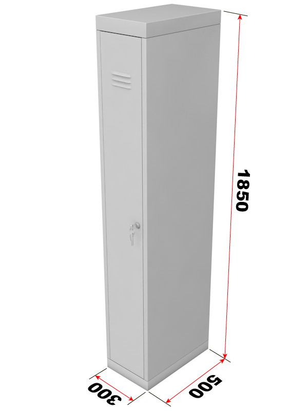 Шкаф для раздевалок металлический однодверный, ширина 300 мм Glav 10.2.01 600_800