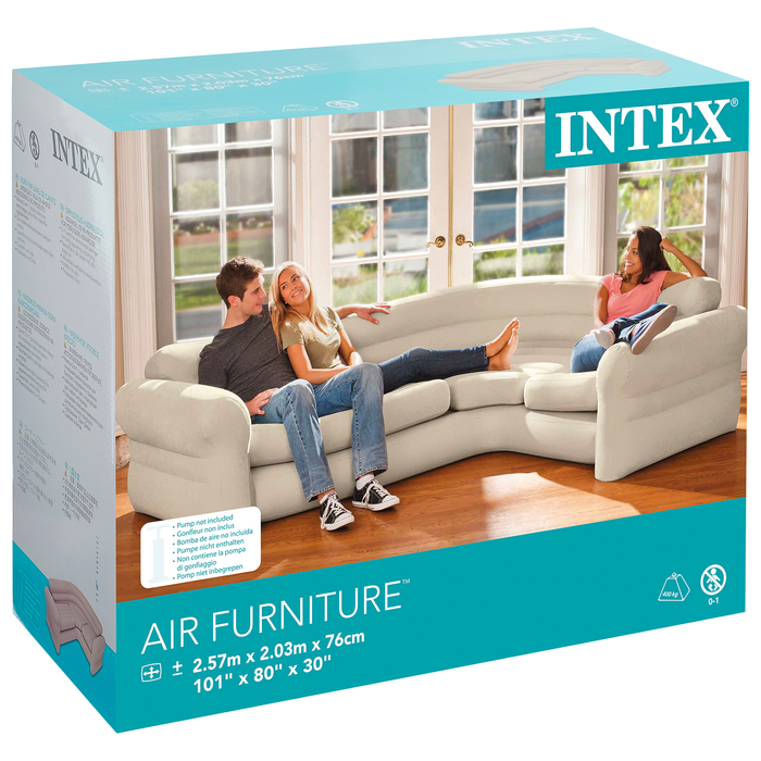 Надувной угловой диван Corner Sofa, 257х203х76см Intex 68575 700_700