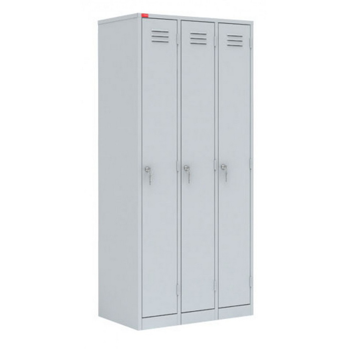 Шкаф металлический разборный 3-секционный для одежды СТ-33 1860х900х500мм 700_700