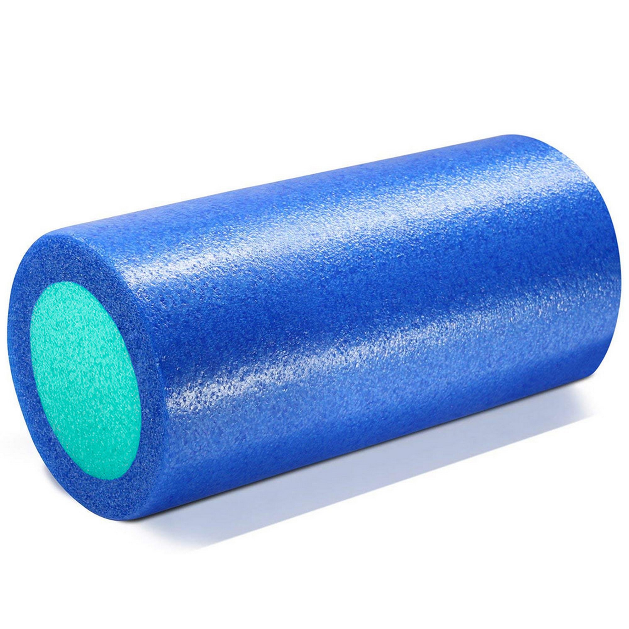 Ролик для йоги полнотелый 2-х цветный, 30х15см Sportex PEF30-B синий\зеленый 2000_2000