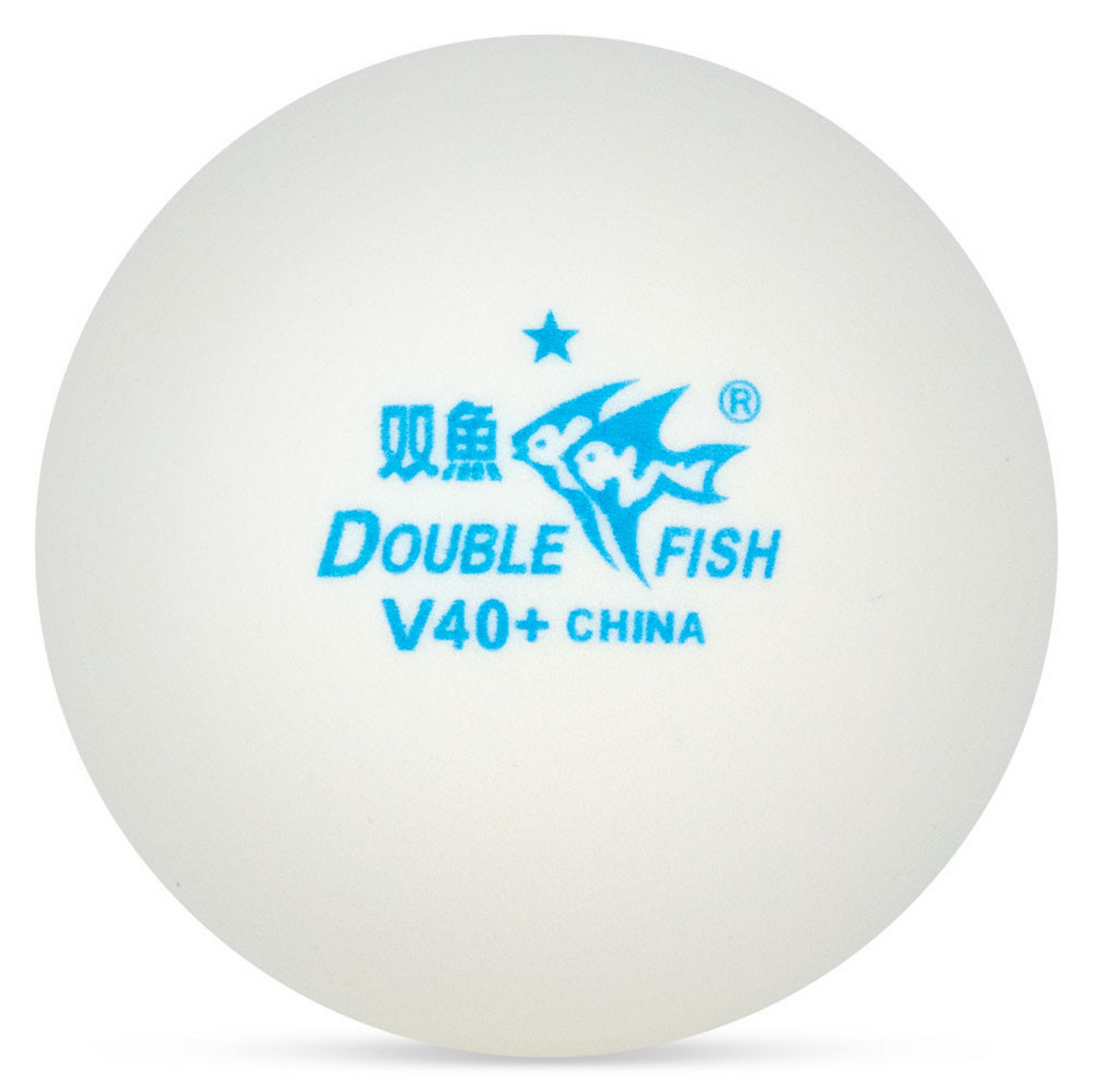 Мяч для настольного тенниса Double Fish No-Star Ball dV40+мм, плаcтик, упак.100 шт V40+ белый 2000_1998