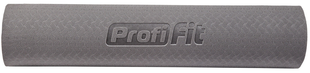 Коврик для йоги и фитнеса Profi-Fit 6 мм, стандарт (серый) 173x61x0,6 1200_282