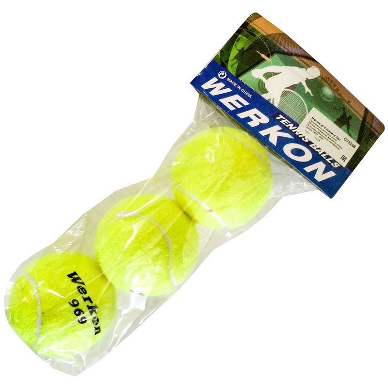 Мячи для большого тенниса Sportex 3 штуки (в пакете) C33248 800_800