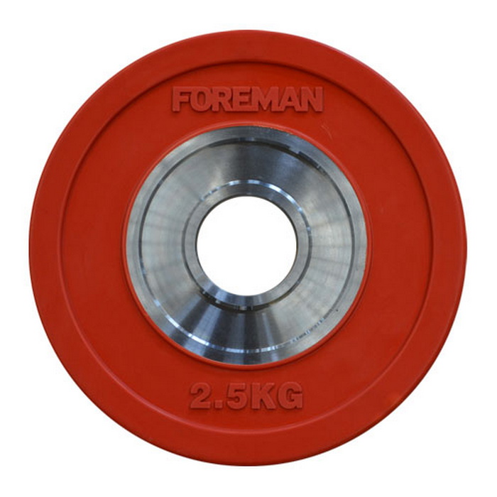 Диск бампированный обрезиненный Foreman D50 мм 2,5 кг FM\BM-2,5KG\RD красный 700_700