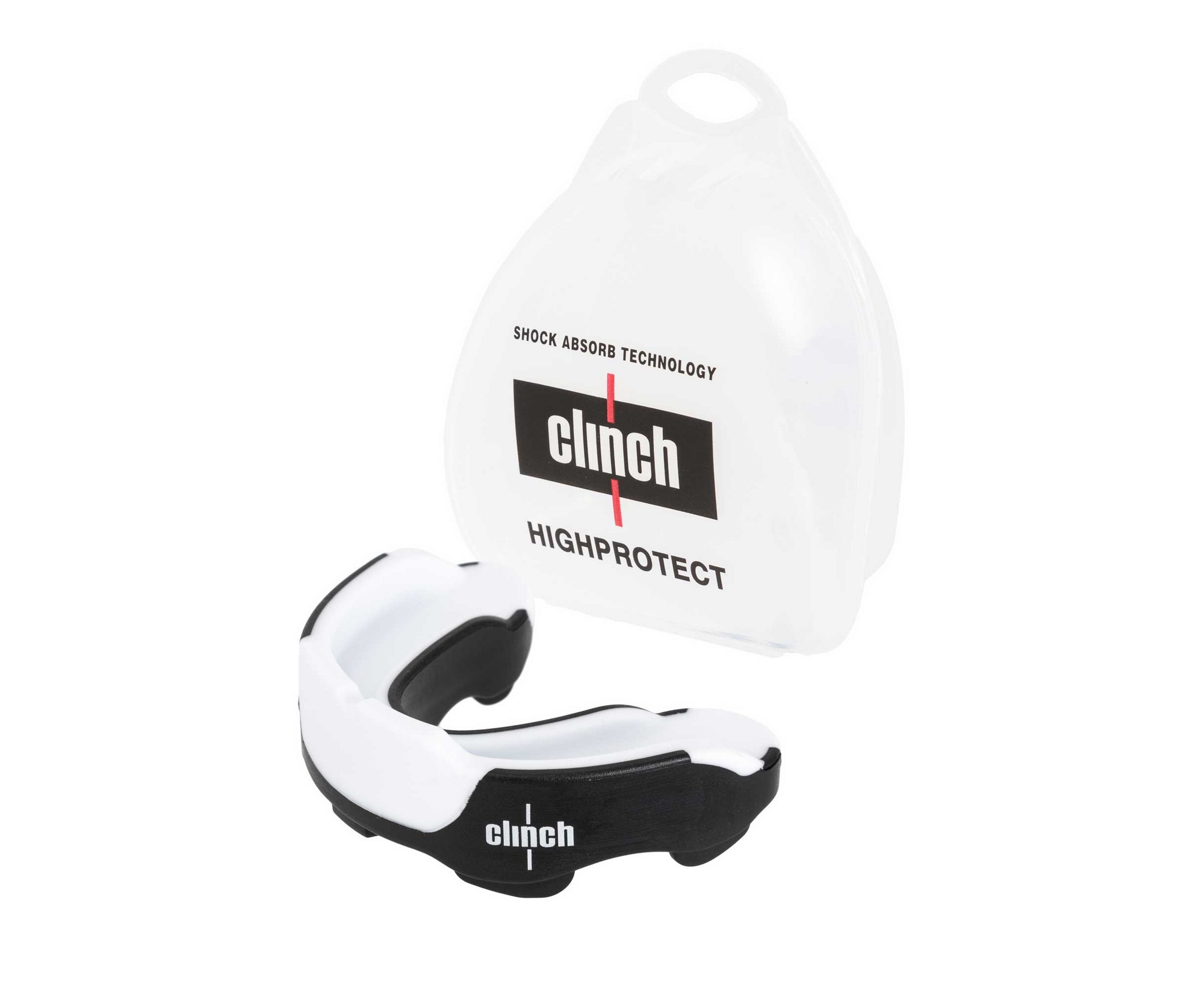 Капа одночелюстная Clinch Champion Triple Layer Mouthguard C514 бело-черно-оранжевый 2000_1639