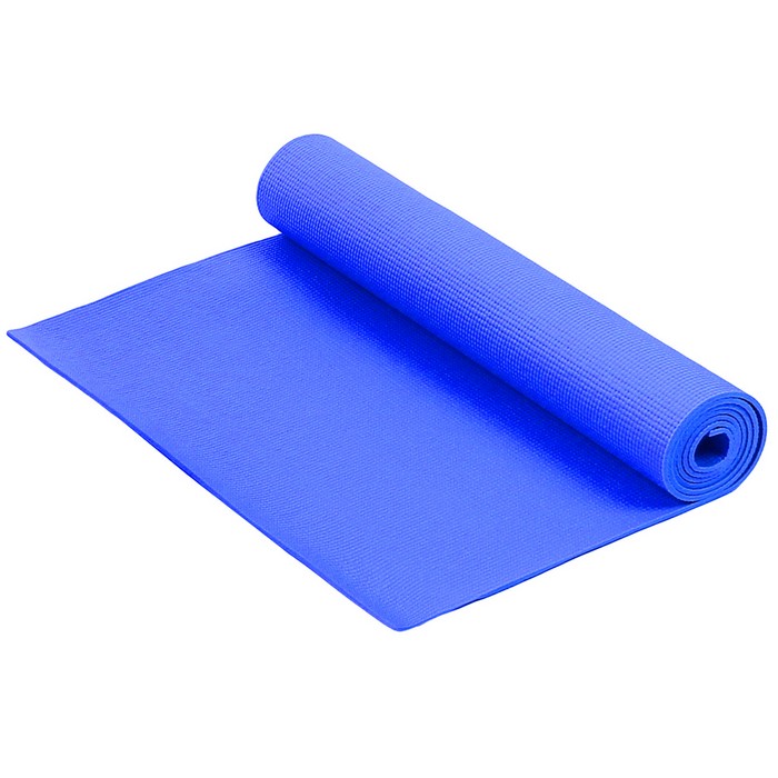 Коврик для фитнеса и йоги Larsen PVC синий р173х61х0,6см (повыш плотн) 700_700