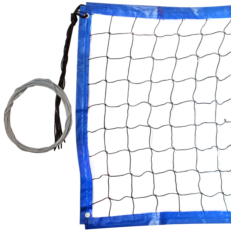 Сетка для пляжного волейбола любительская 8.5х1м, яч.10см, нить 3мм ПП FS-PV-№20 черная 800_800