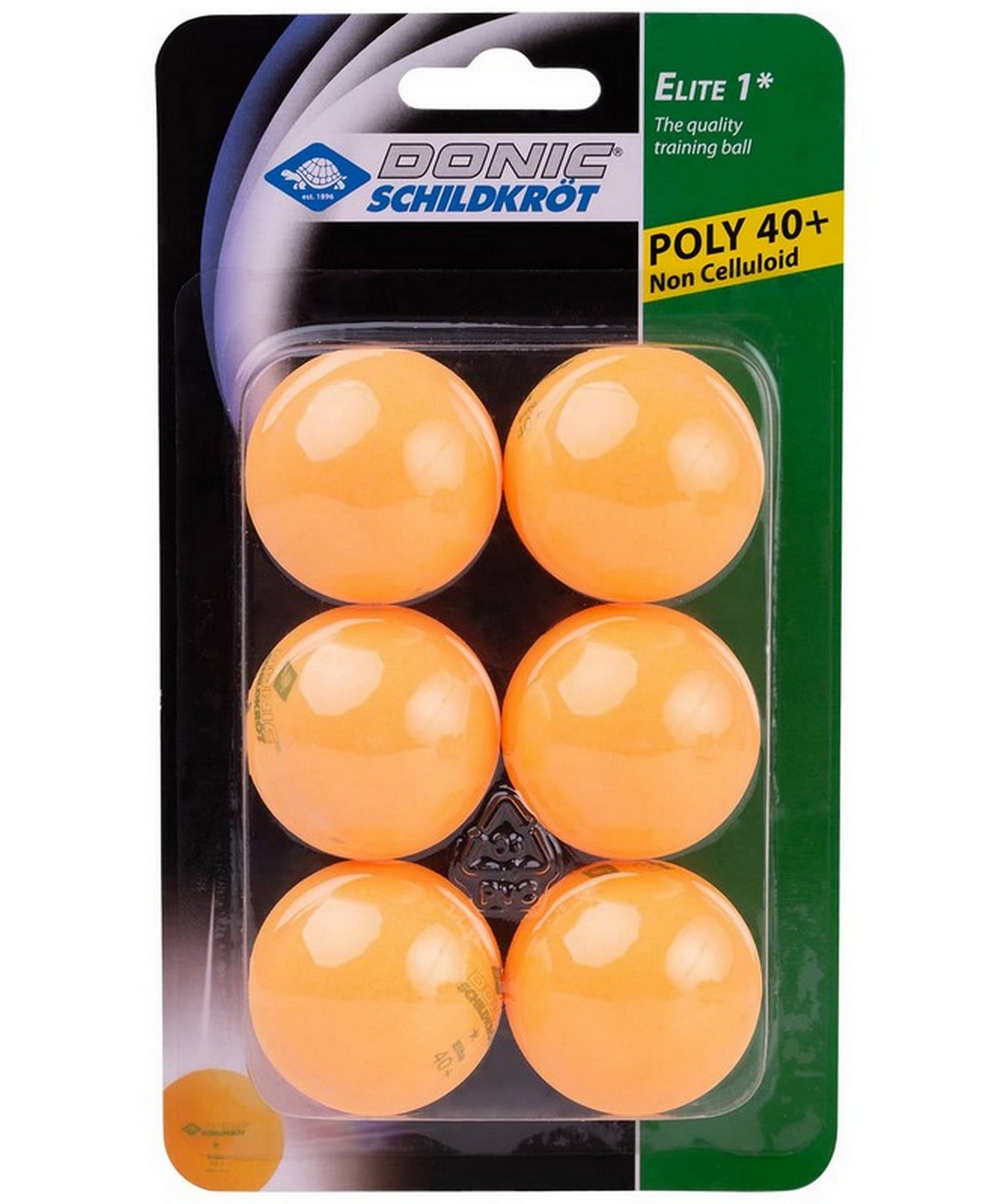 Мячи для настольного тенниса Donic Elite 1, 6 штук 618017 оранжевый 1663_2000