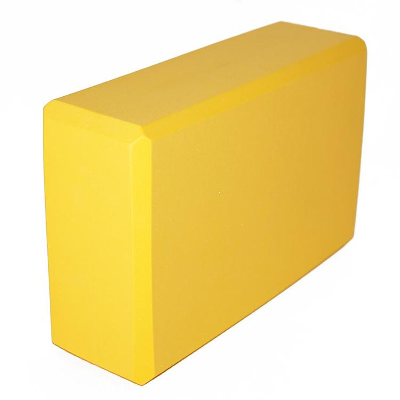 Йога блок полумягкий (желтый) 223х150х76мм, из вспененного ЭВА (A25806) Sportex BE100-A 800_800