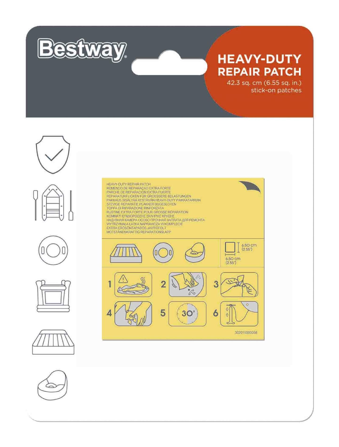 Ремкомплект повышенной плотности Bestway 62068 (10шт 6,5х6,5см) 1441_1900