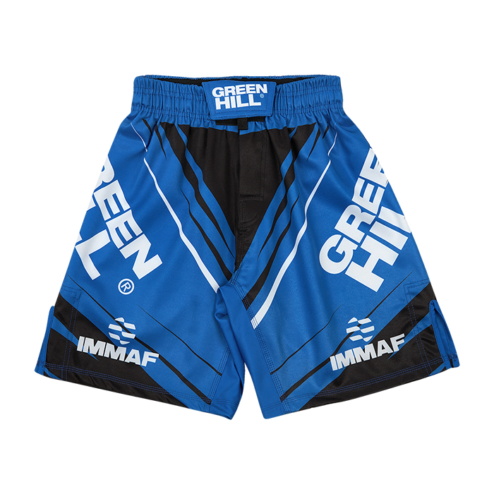 Шорты Green Hill MMA SHORT IMMAF approved MMI-4022, синие 700_700
