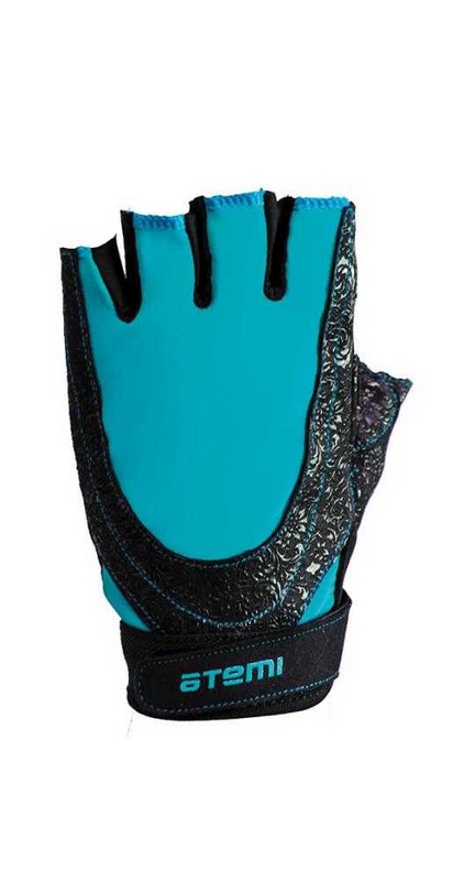 Перчатки для фитнеса Atemi AFG06BE, черно-голубые 422_800