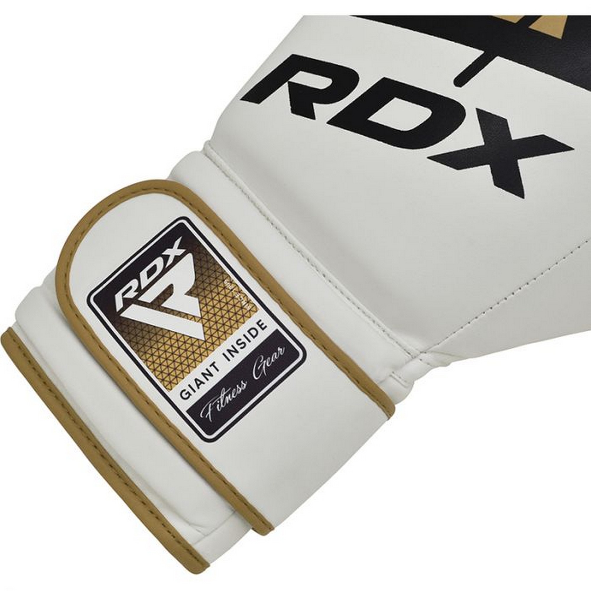 Перчатки тренировочные RDX BGR-F7GL-12oz белый\золотой 2000_2000