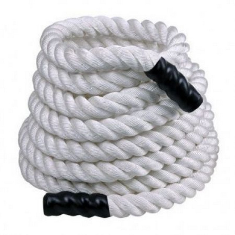 Тренировочный канат 9 м Perform Better Training Ropes 4086-30-White 7,3 кг, диаметр 3,81 см, белый 800_800