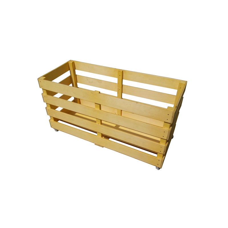 Контейнер (тележка) деревянный для спортинвентаря Ellada на колесах, 110х70х42,5см УТ0275 800_800