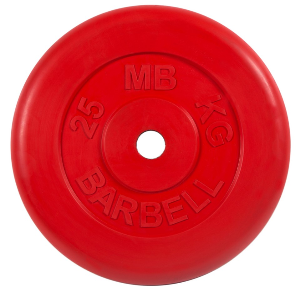 Диск обрезиненный d31мм MB Barbell MB-PltC31-25 25 кг красный 959_950