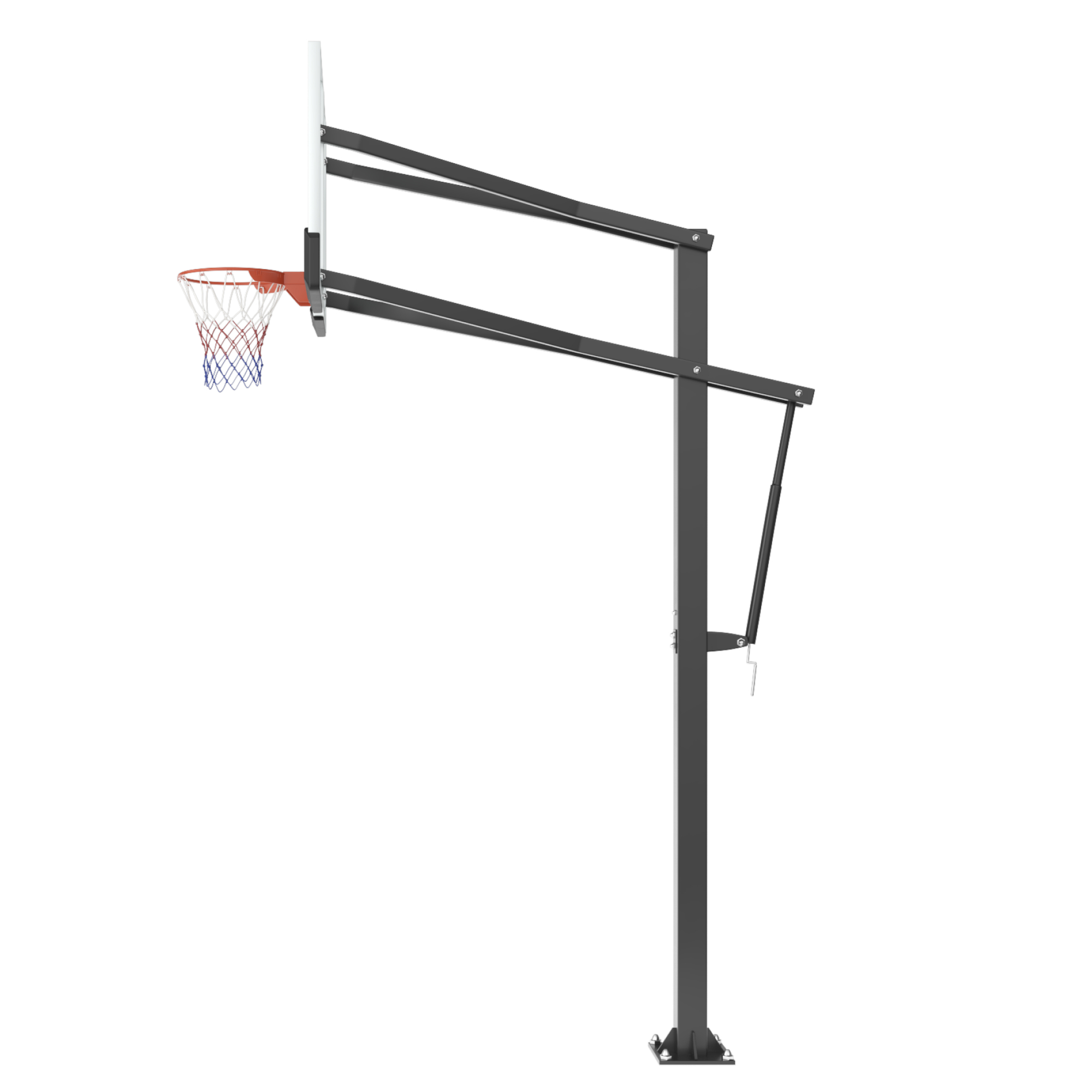 Баскетбольная стойка стационарная 72"x42" R45 H230-305см Unix Line B-Stand-PC BSTSSTPR305_72PCBK 2000_2000