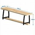 Скамейка гимнастическая 1500мм (щит.сосна) ножки метал Dinamika 120_120