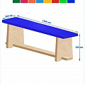 Скамейка для детского сада полумягкая 1300 мм Dinamika 120_120