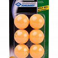 Мячи для настольного тенниса Donic Elite 1, 6 штук 618017 оранжевый 120_120